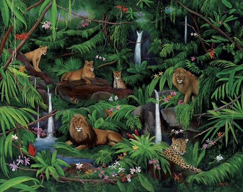 Framed Den Of Lions Print