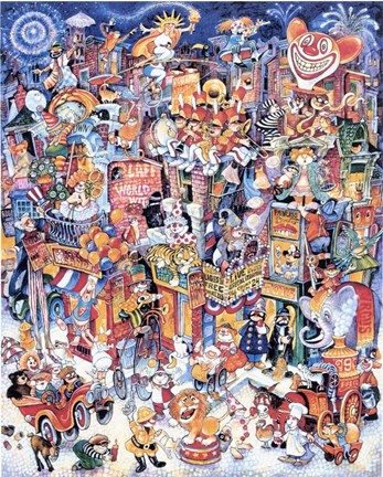 Framed Clown Town Print