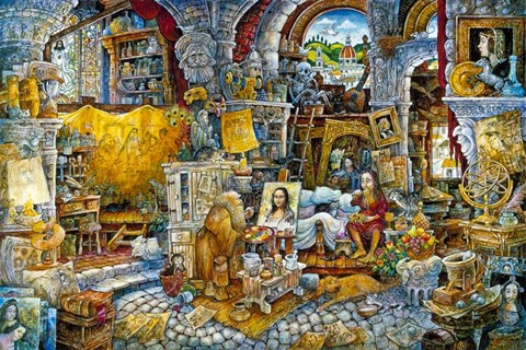 Framed Mona 2 Spaghetti Print