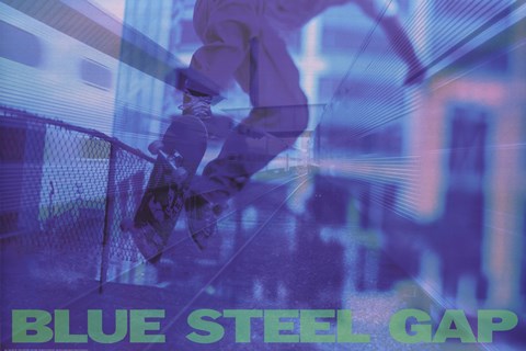 Framed Blue Steel Gap Print
