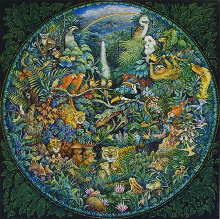 Framed Rainbow Forest Print