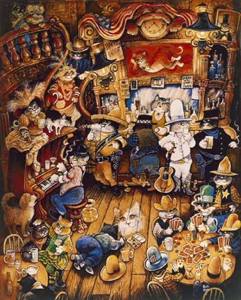 Framed Miss Kitty Print