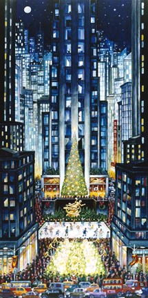 Framed Rockefeller Christmas Print