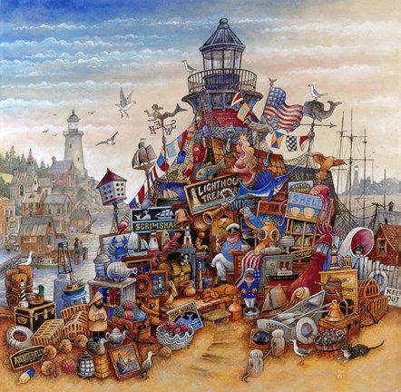 Framed Lighthouse Treasure Print