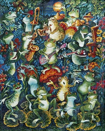 Framed Moon Music Print