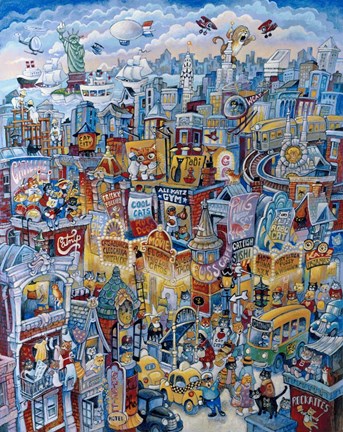 Framed Cat City Blues Print