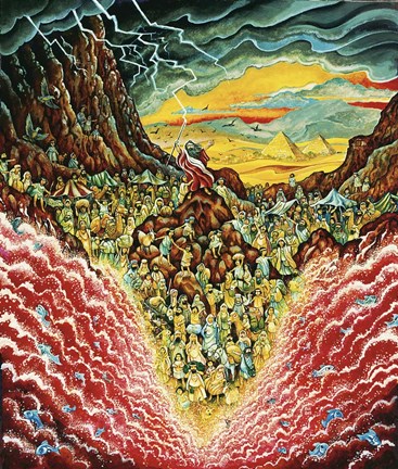 Framed Parting The Red Sea Print