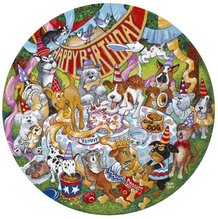 Framed Birthday Dogs Print