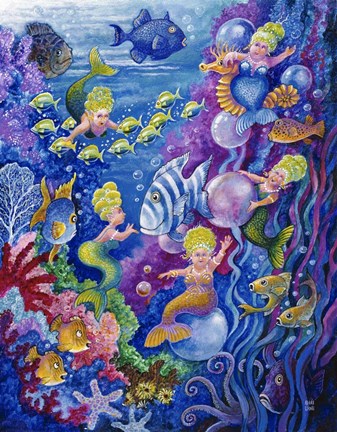 Framed Little Little Mermaid Print
