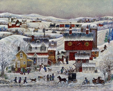 Framed Amish Winter Print