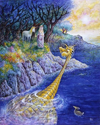 Framed Blue Lagoon Print