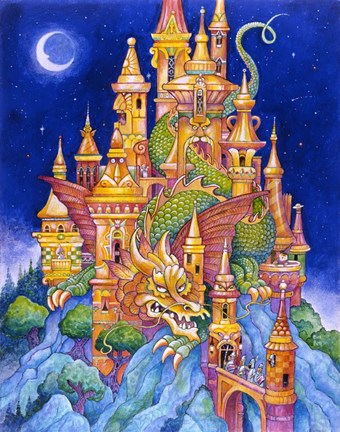 Framed Dragons Castle Print