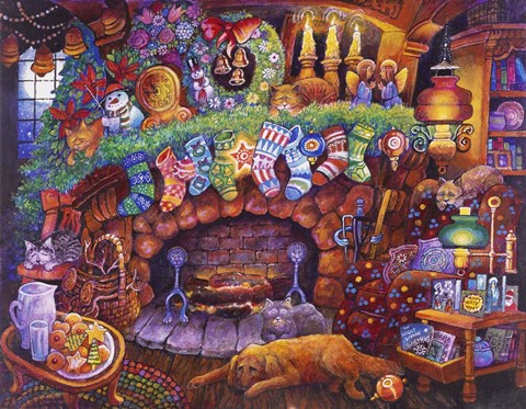 Framed By the Fireplace Print