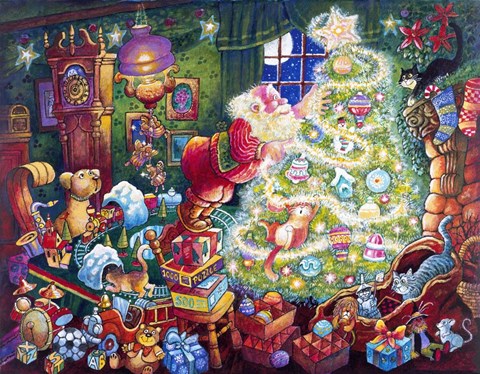 Framed Decorating the Tree Print