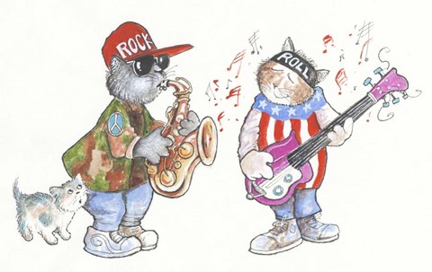 Framed Rock &amp; Roll Print