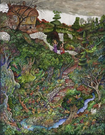 Framed There are fairies at the bottom of my garden! Print