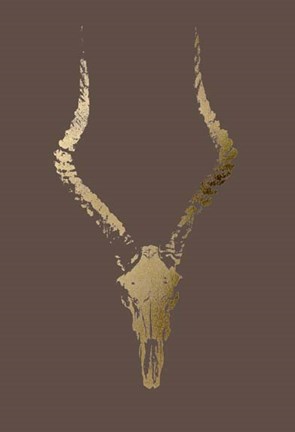 Framed Gold Foil Rustic Mount II on Bitter Chocolate Print