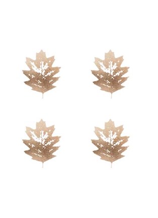Framed 4-Up Rose Gold Foil Leaf III Print