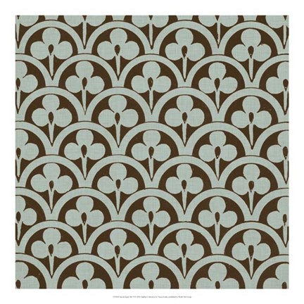 Framed Spa and Sepia Tile VI Print