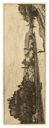 Framed Salzburg Riverbank Print