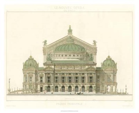 Framed Paris Opera House II Print