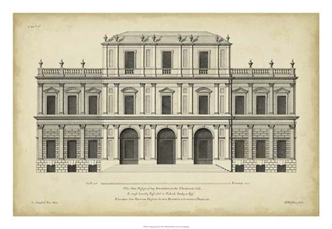 Framed Vintage Facade I Print