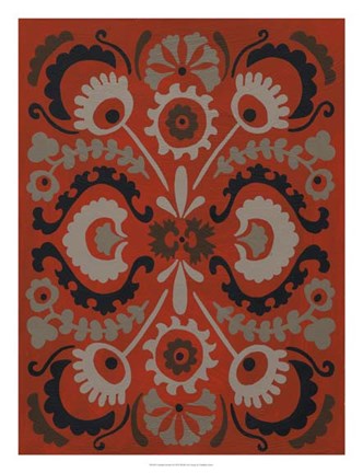 Framed Cinnabar Suzani I Print