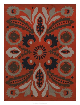 Framed Cinnabar Suzani II Print