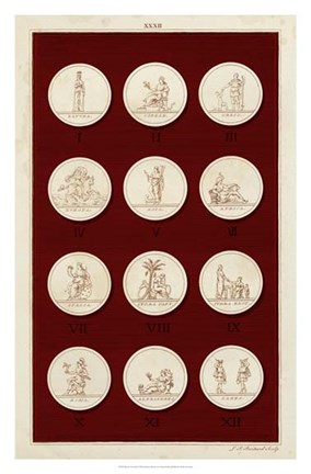 Framed Roman Numerals Print