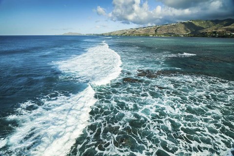 Framed Hawaii Kai Waves Print