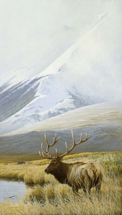 Framed Autumn Uprights, Elk Print