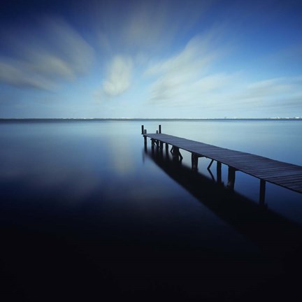 Framed Muelle Azul Crop Print