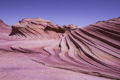 Framed Waves Rocks Print