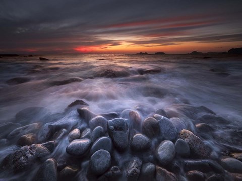 Framed Atardecer en Ixtapa 2 Horizontal Print