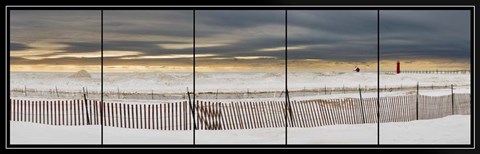 Framed Grand Haven Lighthouse Panorama, Grand Haven, Michigan &#39;14 - Color Pan Print