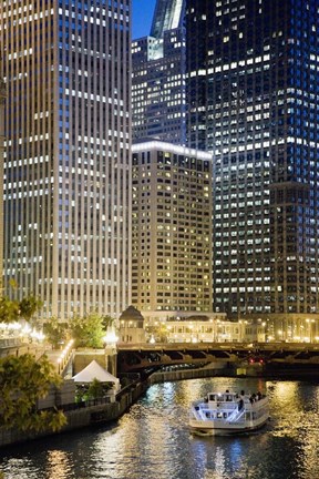 Framed Chicago At Night #2, Chicago '07 - Color Print