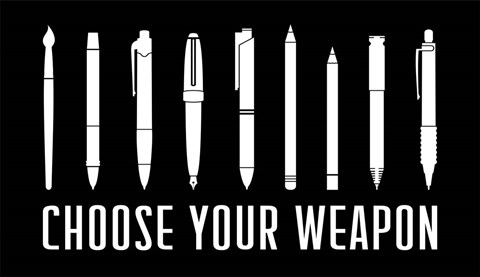 Framed Choose Your Weapon - Black Print