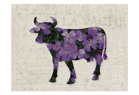 Framed Flower Farm Bull Print
