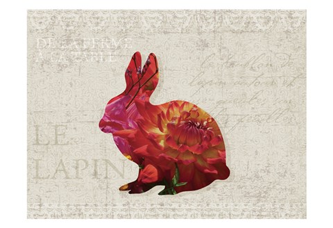 Framed Flower Farm Rabbit Print