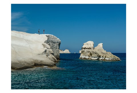Framed Milos Rocks Shores Print