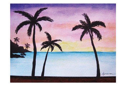 Framed Tropical Palms 1 Print