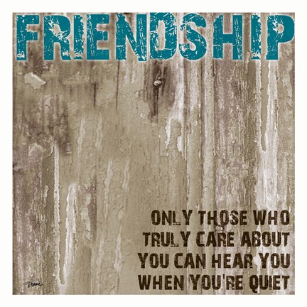 Framed Friendship Grunge PF Print