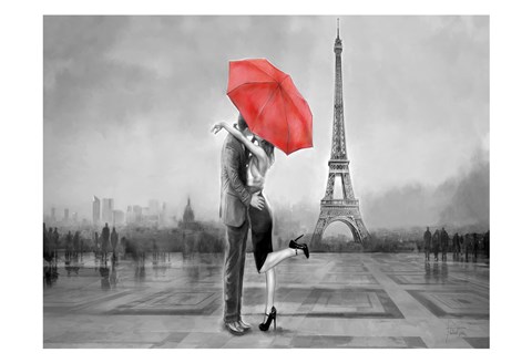 Framed Red Romance Print