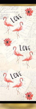 Framed Flamingo Love Print