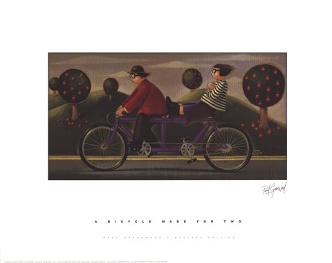 Framed Bicycle Made for Two Print