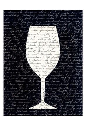 Framed Wine on Black 1 Print