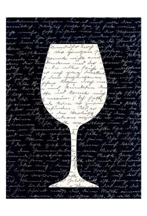 Framed Wine on Black 3 Print
