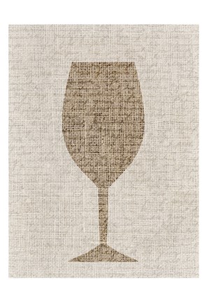 Framed Linen Wine 1 Print