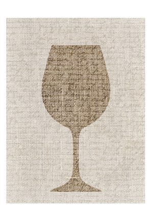 Framed Linen Wine 3 Print