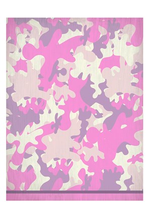 Framed Pink Camo Print